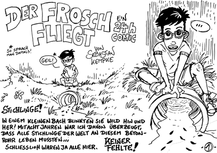 "Der Frosch fliegt" (ein 24-Stunden-Comic)