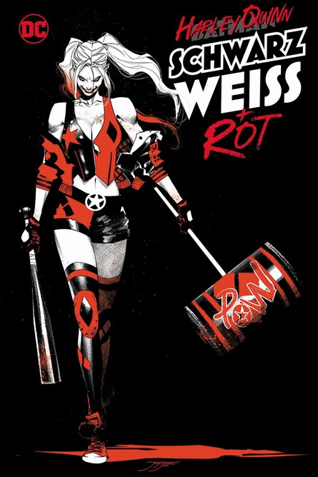Harley Quinn - Schwarz, Weiß und Rot